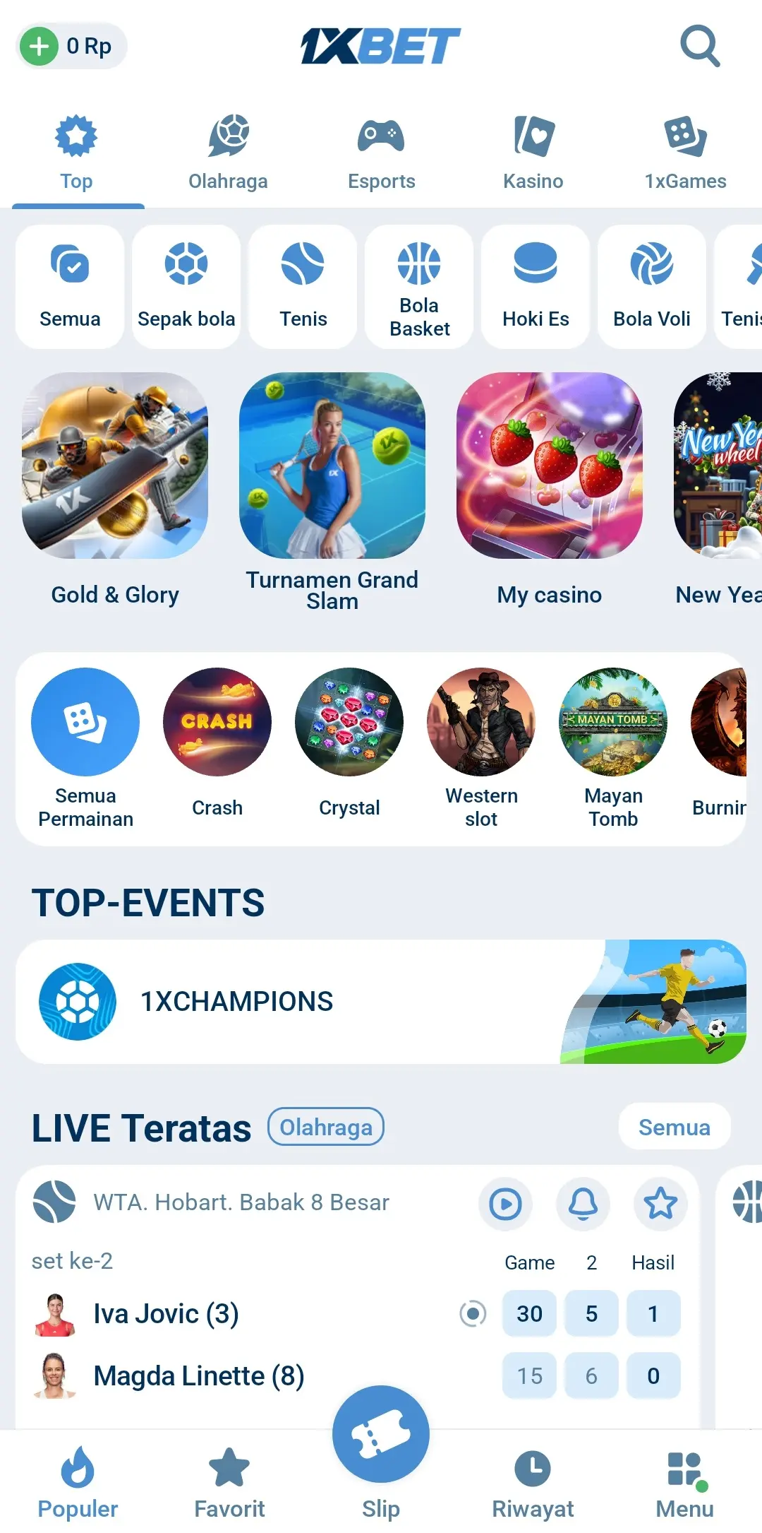 Beranda Aplikasi 1xBet App